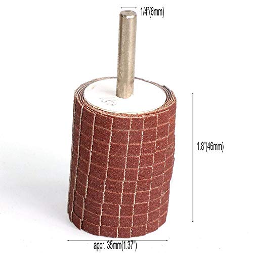 2Pcs Drilll Accessories 80-600 Grit Sanding Flap Wheel 6mm Shank Sanding Grinding Sand Paper Shutter Wheel for Rotary Tool YYDFPIIA (Color : 2pcs, Grit : 80)