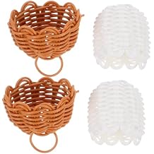 COLLBATH 2pcs Mini Pine Woven Storage Bags Rattan Decorative Pouches for Candy Party Favors Christmas Small Treats and Goodie Bags