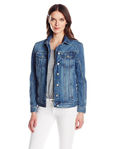 Calvin Klein Jeans Jaqueta feminina estilo caminhoneiro estilo boyfriend tamanho grande, Índigo Vintage, XP