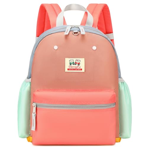 Yvechus Kids Backpack for Boys Girls, School Backpack for Kindergarten Elementary, Travel Camping Backpack for Little Kids (Pink-M, Medium)