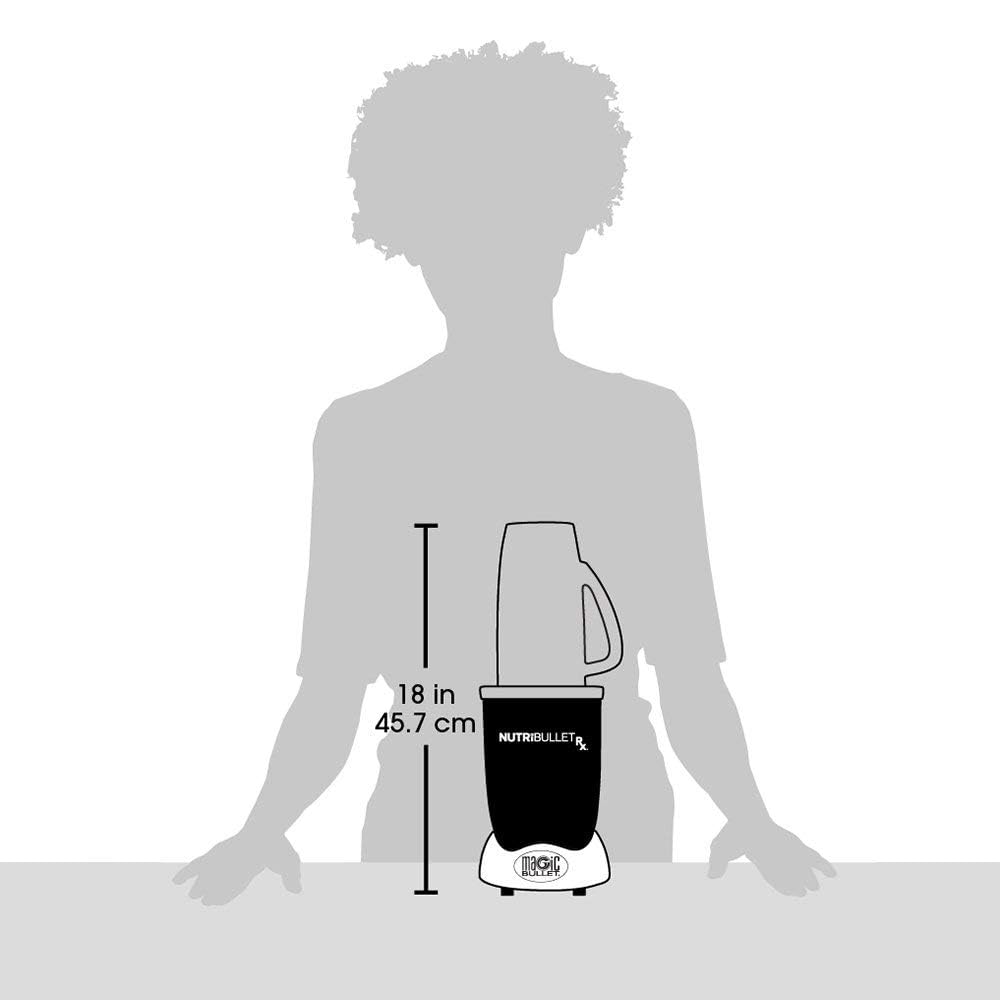 nutribullet Rx Blender Hot and Cold Blender 1700W 1L Pitcher & 30oz Cup Extractor Blade Soups Hot Liquids and Sauces Black N17-1001 product thumbnail 4