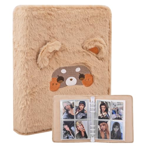 Kpop Photocard Binder Plush Photo Album with 30Pcs Inner Pages 2x3
