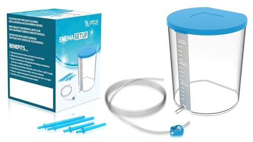 OTICA Enema Kit for Adults and Kids Anima Kit with Flexible Tube for Self Use Enima Pot for Home use(1500ml)