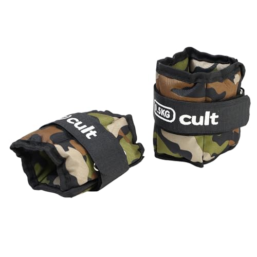 Cult (1Kg X 2) Ankle Weight Bands (Camouflage) | For Gym and Training Ankle Weight for Men & Women | Wrist Ankle | Finest-Quality | Fixed Weight | Multi-Purpose