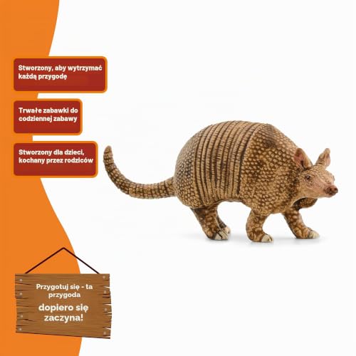 schleich WILD LIFE | Pancernik 14874 | szczegółowa figurka zwierzęcia i kolekcjonerska | realistyczna zabawka zoo | prezent dla dziewczynek i chłopców | figurka od 3 lat | 2 x 8 x 3 cm