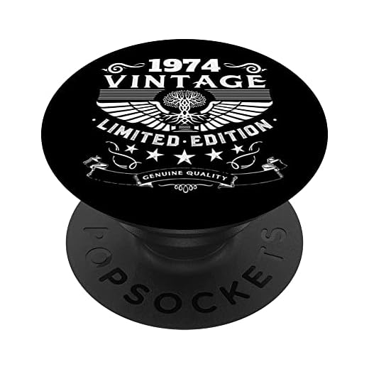 Retro 1974 cumpleaños Popsocket divertido 1974 cumpleaños regalos 1974 PopSockets PopGrip Intercambiable