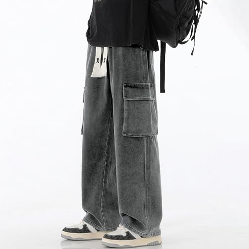 Casual Blue Mens Cargo Jeans Hip Hop Mens Jeans Sweatpant Baggy Jeans Men Japanese Men Jeans Gothic Jeans for Men4