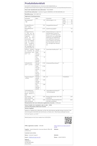 Telefunken Waschmaschine 8kg | 1400 U/Min. | Inverter Motor - Leise & Effizient | AquaStop - Schutz vor Wasserschäden | Schontrommel | Washing Machine mit 15 Programmen | EEK A | W-8-1400-A-W weiß – Bild 9