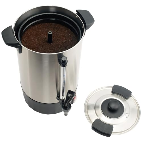Image of Winco ECU-50A Coffee Urn, 3 Gallon, Silver