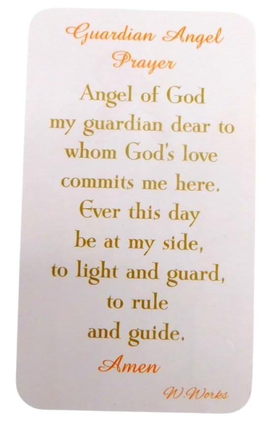 Guardian Angel Lapel Pin Gift Set with Metal Brooch and Holy Prayer Card Fashion Jewelry for Girls4