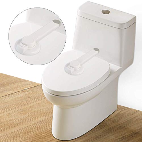 Demlor Safety Toilet Lock Universal Fit – Adhesive Baby Proofing Toilet Lid Lock