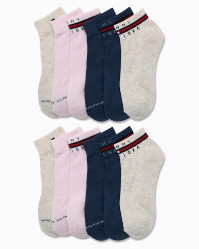 Image of Tommy Hilfiger Womens Quarter Socks - 12 Pack Athletic Performance Cushioned Running Socks for Women with Arch Support
