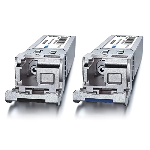 Image of H!Fiber 10G SFP+ Bidi Transceiver, 10GBase-BIDI 1270nm /1330nm SMF, a Pair of Single Mode SFP+ Module, up to 20 km, Compatible with Cisco SFP-10G-BXD-I /SFP-10G-BXU-I, Mikrotik, Netgear, D-Link and More