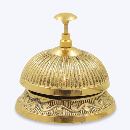 Vintage Brass Reception Desk Bell – Antique-Style Service Counter Bell