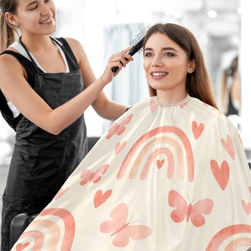 Capa para corte de cabello impermeable profesional MAOBLYR con cierre ajustable de broche para peluquería y estilismo miniatura 7