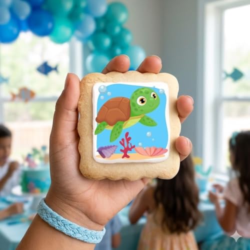 Image of Under The Sea Cookies Creatures Party Favors | Individually Wrapped 24 Pack | Fish Octopus Seahorse turtle Ocean Cookie snacks Treats for kids and Adults
