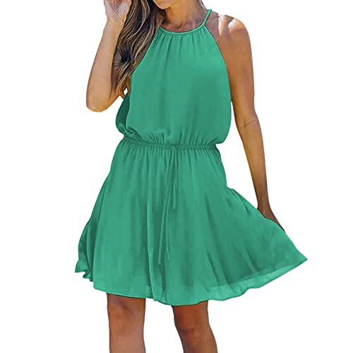 Robe d'été élégante maxi et sans manches pour femme