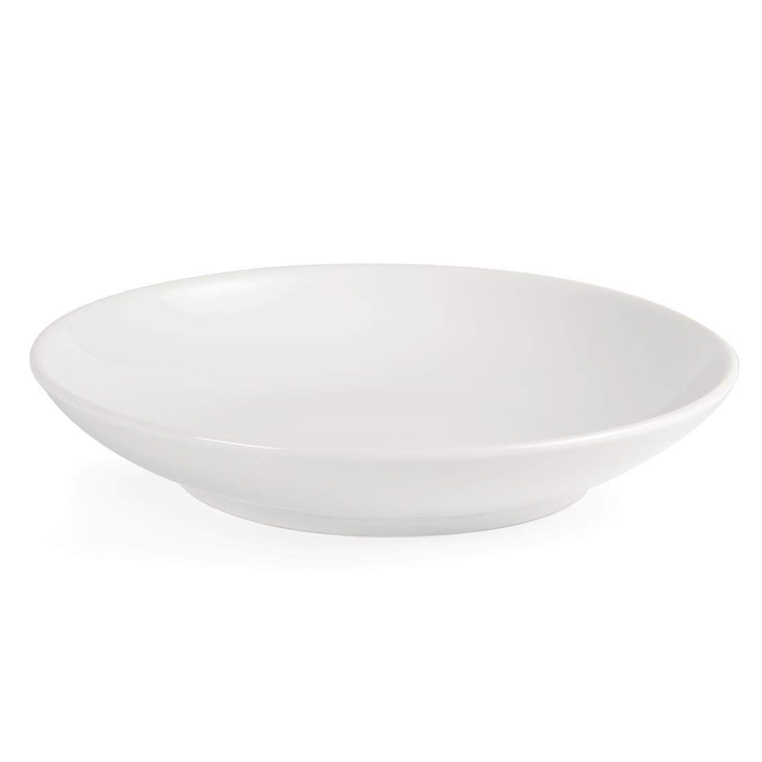 Olympia Whiteware - Juego de 6 platos hondos de servicio (260 mm, porcelana vitrificada)