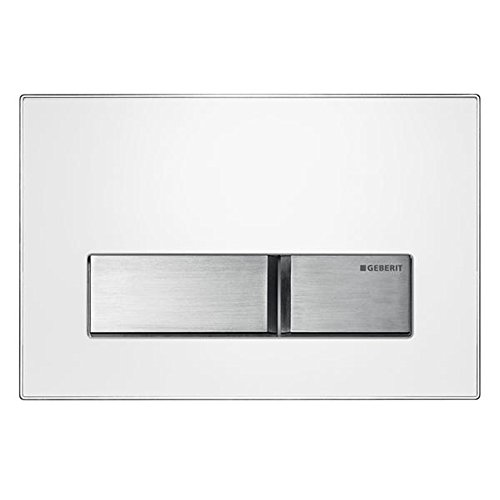 Preisvergleich Produktbild Geberit 115788111 Betätigungsplatte Sigma50, hochochglanz-verchromt - chrom-gebürstet - weiß