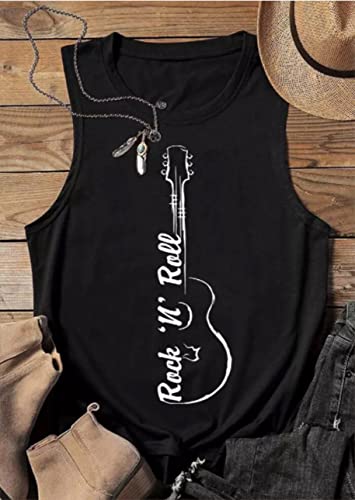 Rock Roll Music Tank Tops Women Vintage Rock Band Tanks Retro Graphic Country Music Concert Sleeveless Shirt Tee2