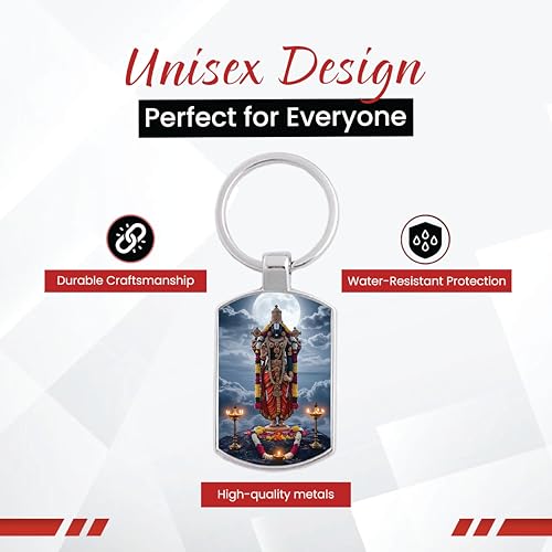 Image of Stylish Metal Keychains with Permanent Glossy Print - Inspirational Quotes & Spiritual Designs - Perfect Key chains for loved ones, Personal Use, Gifts & Return Gifts