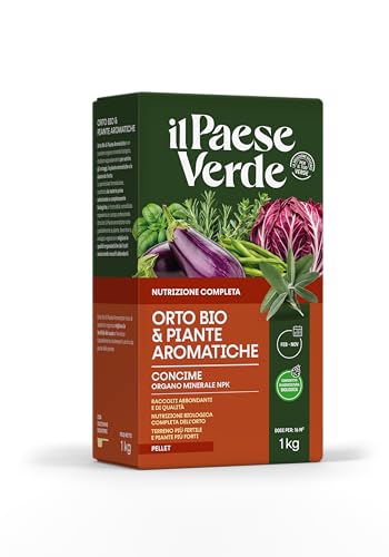 Concime Orto - Concime Granulare Biologico Per Piante Aromatiche, Nutre La Pianta E Ne Aumenta La Produzione. Fertilizzante Organico Orto Bio & Piante Aromatiche.
