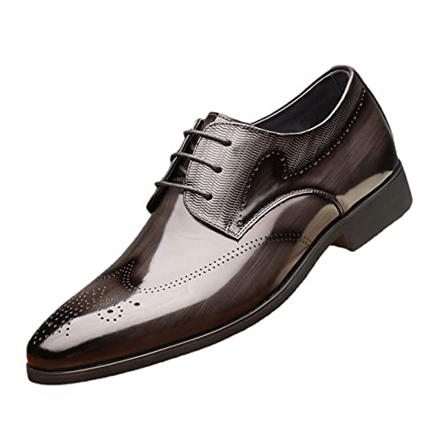 Men's Dress Shoes, Oxford Formal Business Lace Up, Classic Brogues