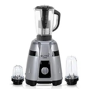 Su-mix GLYGMA21 1000Watts Mixer Juicer Grinder with 3 Jars (1 Juicer Jar, 1 Large Bullet and 1 Small Bullet) - Grey