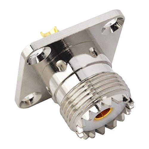 Boobrie Uhf Female So239 4-Hole Panel Chassis Mount Flange Panel Mount Adapter Solder Cup Rf Coaxial Coax Connector Adapter For Pl259 Male Plug Pack Of 2 #TOP3
