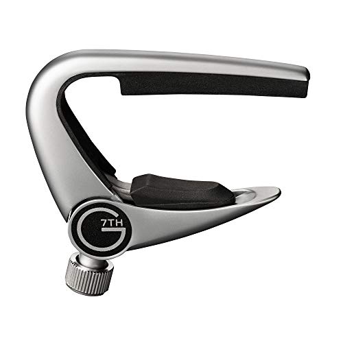 G7TH G7 NewportPartial#5 - Cejilla parcial de 5 cuerdas para guitarra, color gris y plateado