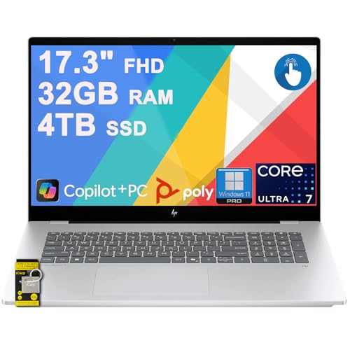 HP OmniBook 7 �m�[�g�p�\�R�� 17.3�C���` FHD IPS Touch (400nits, 100% sRGB) Intel 8�R�A Ultra 7 258V (�ő�47 TOPS) 32GB DDR5 4TB SSD �N���G�C�^�[ �r�W�l