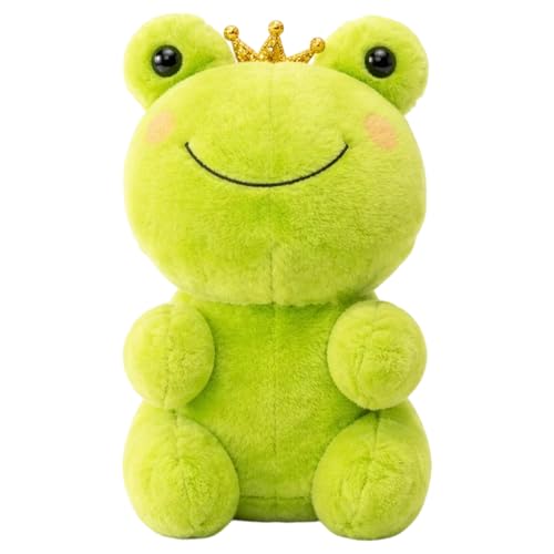 QiiWuic Frog Teddy Frog Plush Premium Soft Stuffed Frog Comforting Companion for Home Decor Collectible Frog Plushie with Durable Fabric Construction Realistic Animal Design for Display