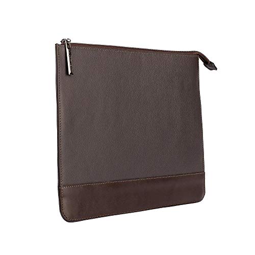 Pasta envelope de couro masculina Bruno - Café
