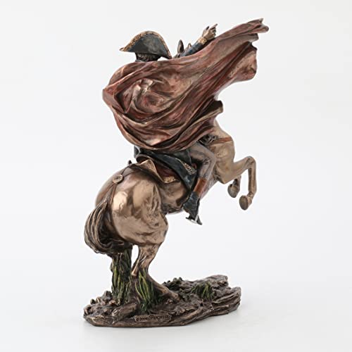 Veronese Design 11 3/8 Inch Napoleon Crossing The Saint Bernard Pass Cold Cast Resin Antique Bronze Finish Statue