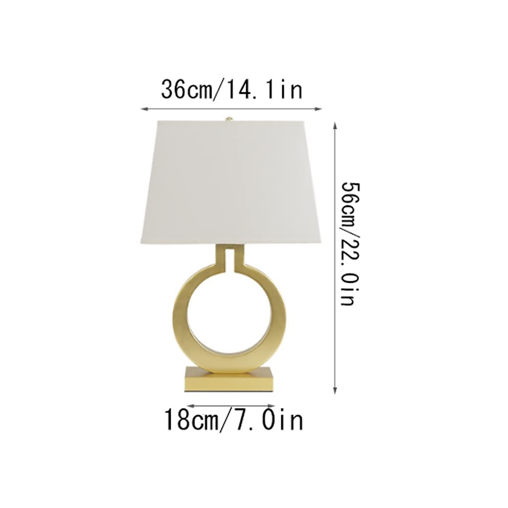 Lámpara de mesa Lampada da tavolo con lampada da comodino in tessuto Lampada da comodino lampada da comodino in metallo adatto for soggiorno, camera da letto e ufficio dormitorio y sala de estar