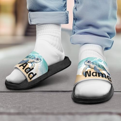 Image of Unisex Slides for Girls Boys Comfortable Slippers Slides Non-slip Shower Shoes House Fashion Thick for Indoor & Outdoor Gifts