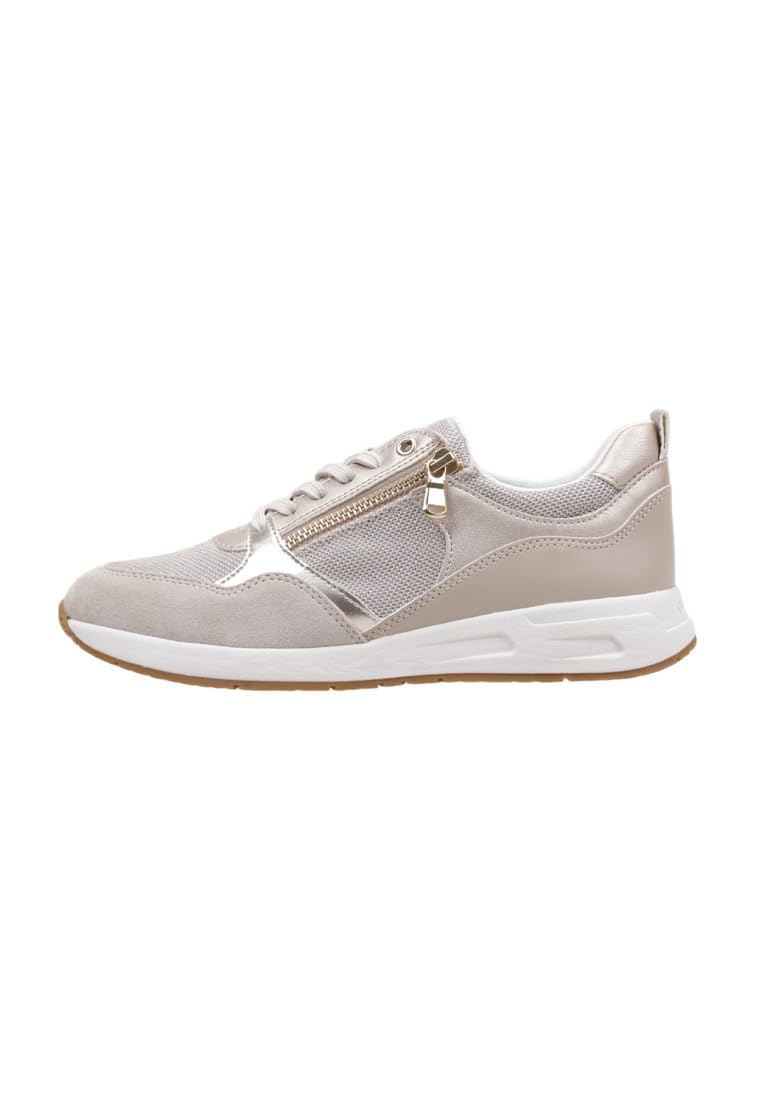Geox Women's D Bulmya Trainers, lt Gold Beige, 4 UK