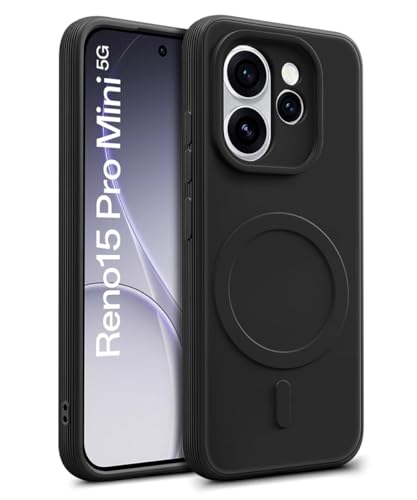 Image of WOW IMAGINE Back Case Cover for Oppo Reno 15 Pro 5G | Reno 15 Pro Mini | Soft Matte Silicone Case| Slim Fit & Shockproof | Camera Protection Bumper Cover (Black)