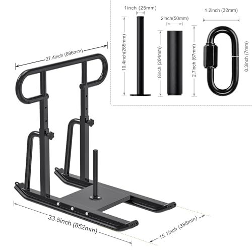 Kipika Weight Sled, Workout Sled, Fitness Strength Training Sled, Speed Training Sled for Athletic Exercise, Speed Improvement, Easily Through Obstacles, Suitable for 1" & 2" Weight Plate (F- Black) - image 9