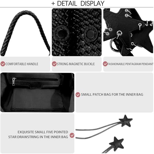 Image of Woven Tote Bag for Women, Shoulder Handbags, Beach Hobo, Handwoven Satchel Underarm Bag, Top-Handle Bag With Purses