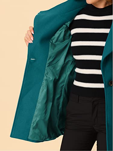 Image of Allegra K Women's Winter Elegant Stand Collar Overcoat Long Belted Pea Coat
