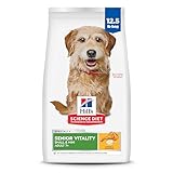 Hill's Science Diet Dry Dog Food, Adult 7+ for Senior Dogs, Youthful Vitality, Small & Mini Breeds, Chicken & Rice Recipe, 12.5 lb Bag
