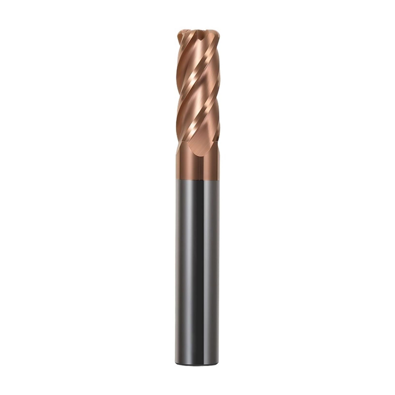 1 szt. HRC55 wystający frez palcowy z twardego stopu 4 ostrza, kąt R, okrągły nos, powlekany metalem(1Pc12R1x12Dx100L)