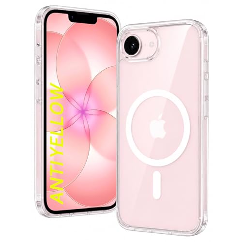 Image of DIZORO Crystal Clear Magnetic Compatible with iPhone 17e / iPhone 16e Case with Anti-Yellow Anti-Scratch Shockproof Transparent Cover