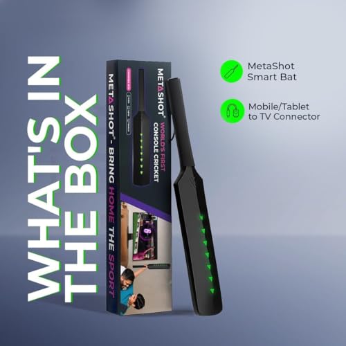 Metashot Smart Cricket Bat Game | Motion Sensor Gaming Bat for TV & Mobile | Indoor Cricket Game | Bluetooth Bat Controller - Image 3