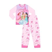 Disney Girls Princesses I Belong In A Castle Long Pyjama Set (4-5 Years) Pink