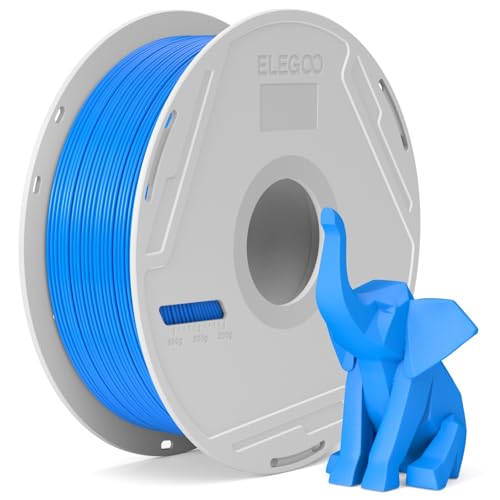 Image of ELEGOO PLA Basic Filament with Reusable Spool Cyan 1KG, 1.75mm PLA 3D Printing Filament 2.2lbs High Dimensional Accuracy, Easy Installation Detachable Spool Fits for Most 3D Printers
