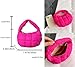 Quilted MINI Handbag and Purses Women Puffer Nylon Hobo Cotton Padded Purse Work Travel Lightweight (Hot Pink)