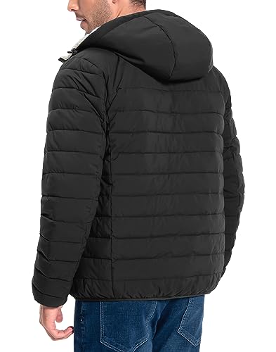 Pioneer Camp Men's Winter Puffer Jacket Sherpa Lined Hooded Water Resistant Midweight Warm Insulated Quilted Down Coat Parka2