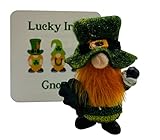 Lucky Irish Gnome Pocket Charm Mini Leprechaun Figurine Set with Story Card